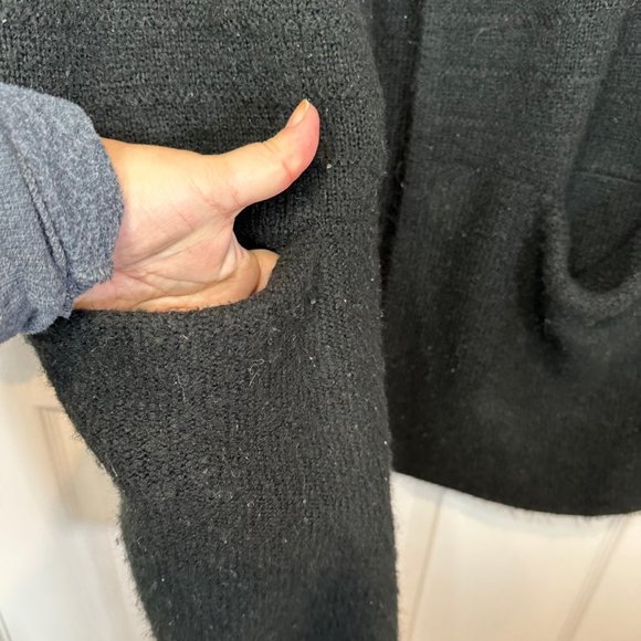 Old Navy Black Open Front Patch Pocket Cardigan Coat - L - Picture 5 of 10